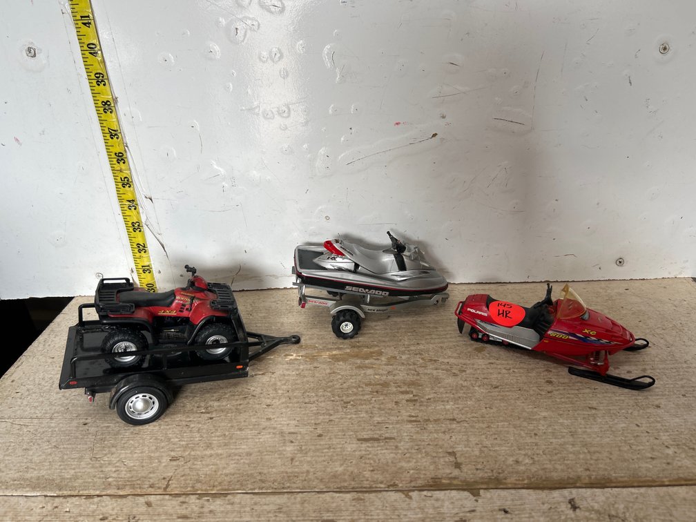ERTL Polaris TM Snow Mobile, New Bright Sea Doo