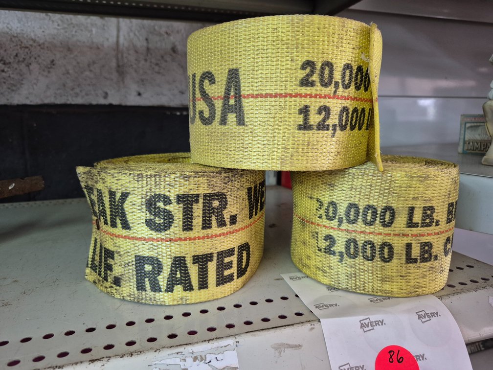 (3) heavy duty web straps