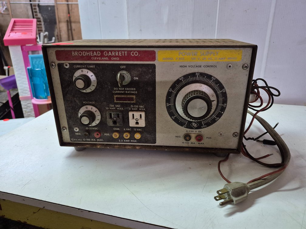 Vtg Brodhead Garrett power supply model P-252