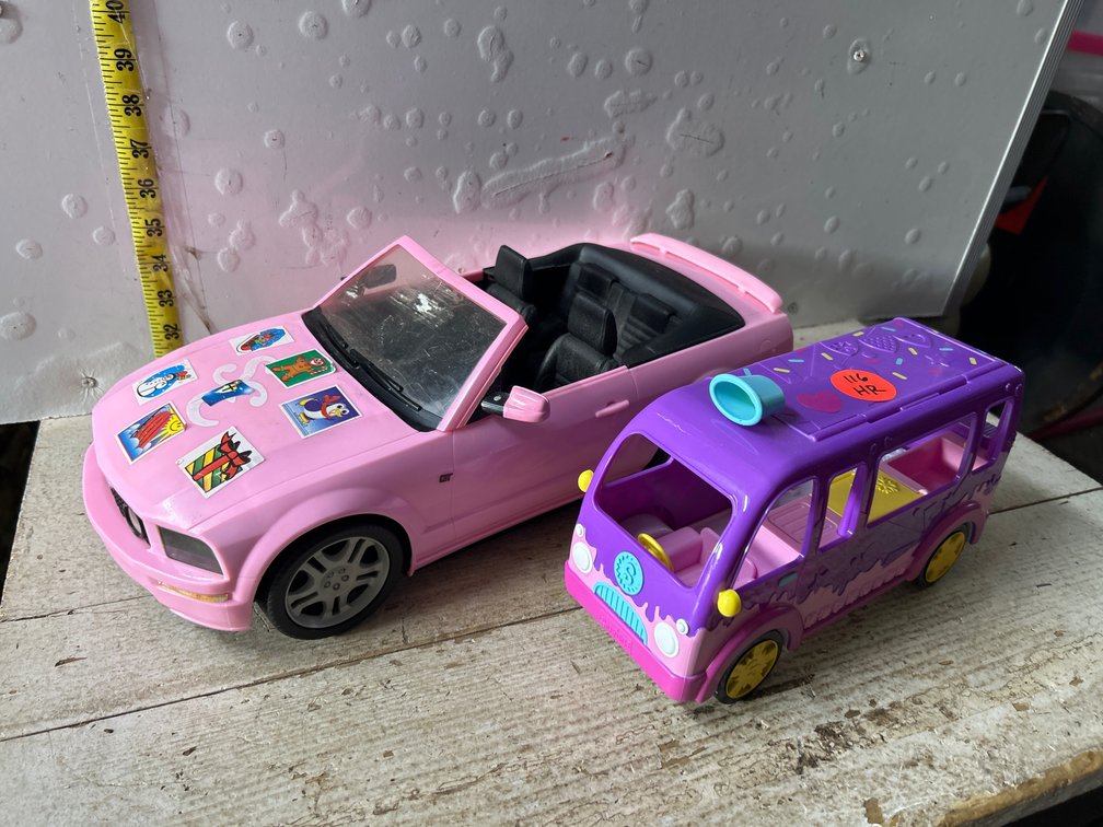 Mattel Ford Mustang Toy, Moose Ice Cream Van Toy