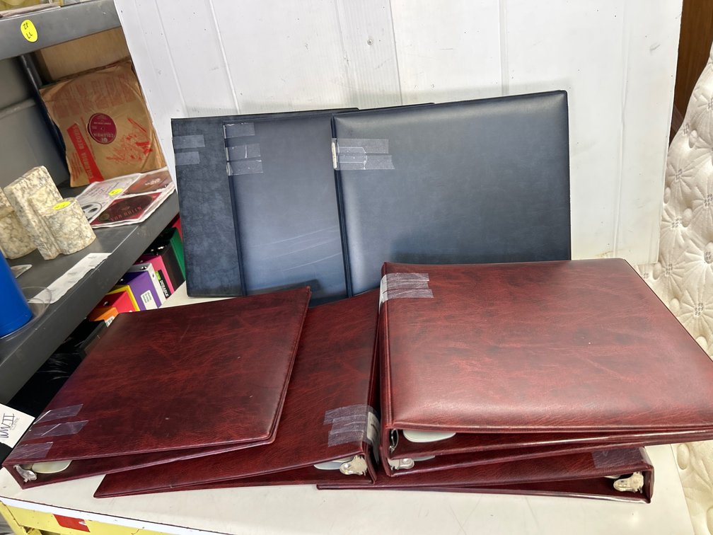 (8) Faux Leather Binders