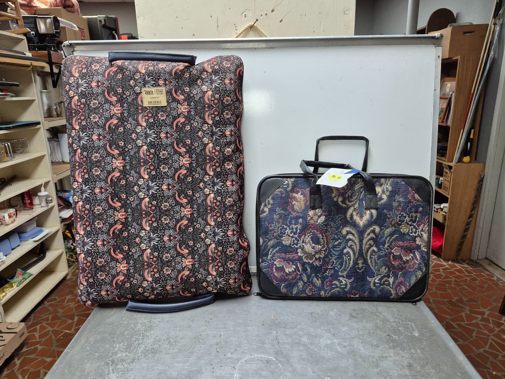 Briers seat cushion and tapestry bag with needlepoint project
