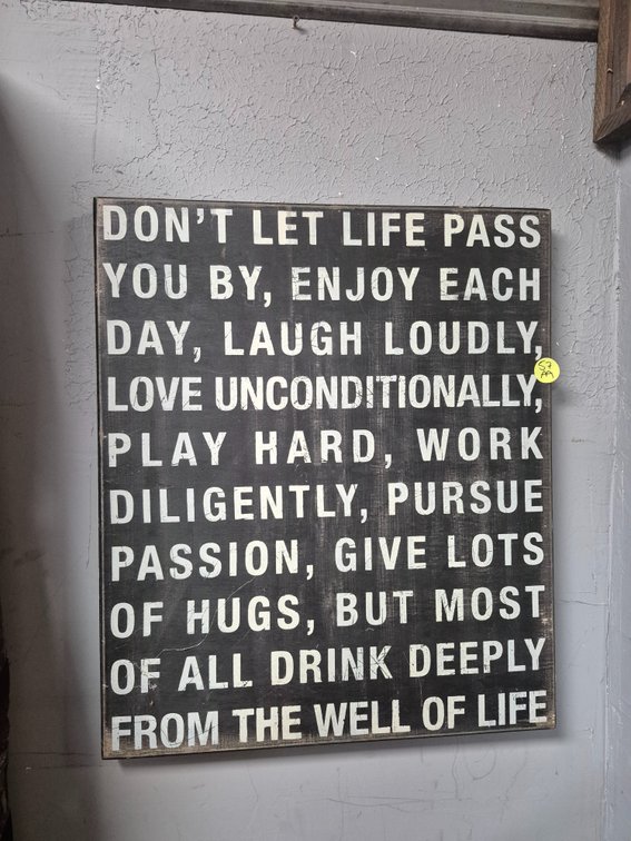 22×26" wood inspirational sign