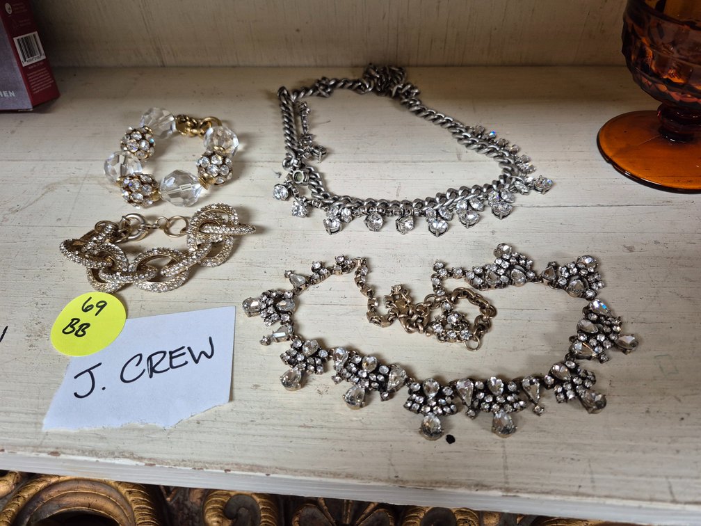 Costume jewelry bracelets and necklaces