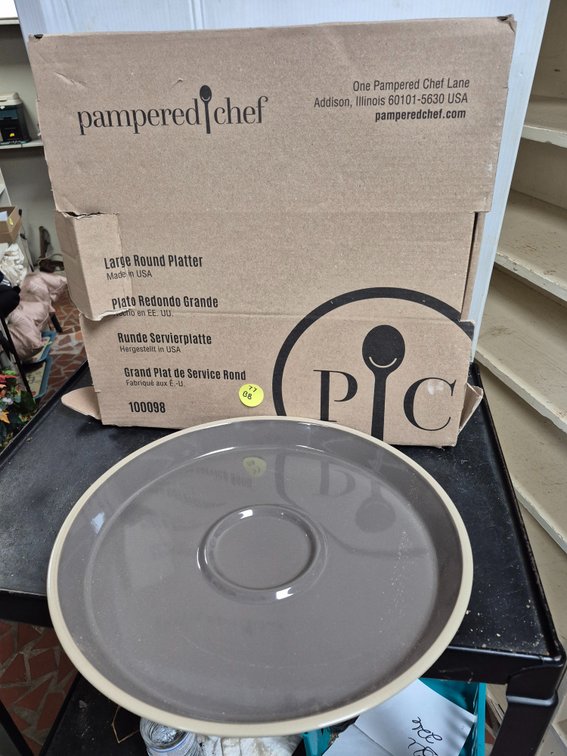 Pampered Chef 14" stoneware platter