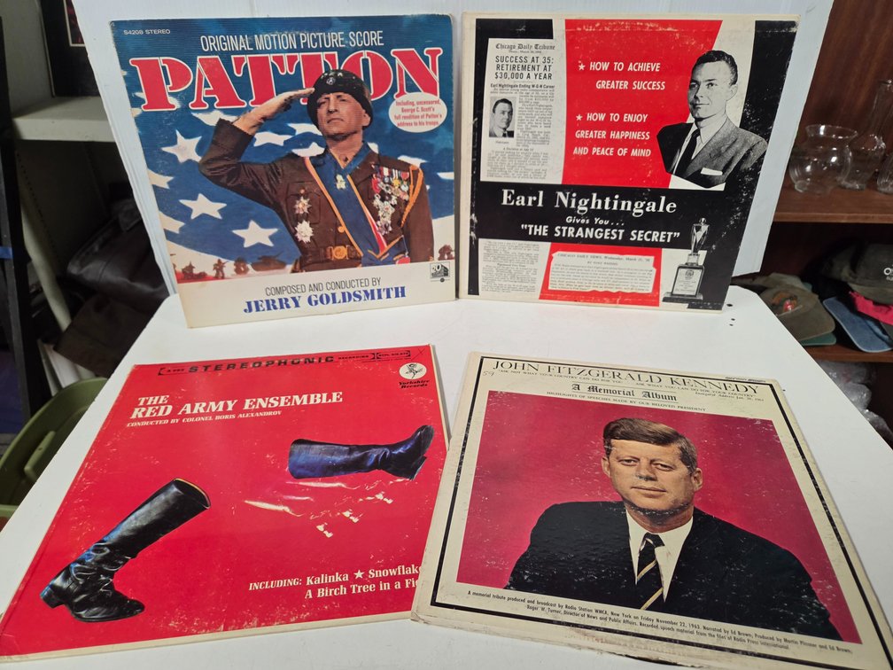 Patton Soundtrack, JFK Memorial Album, & 2 others