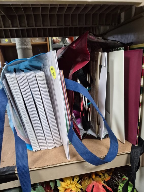 Big supply of gift boxes and bags