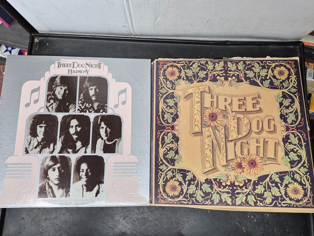 Three Dog Night "Harmony" & "Seven Separate Tools" vinyl LP records