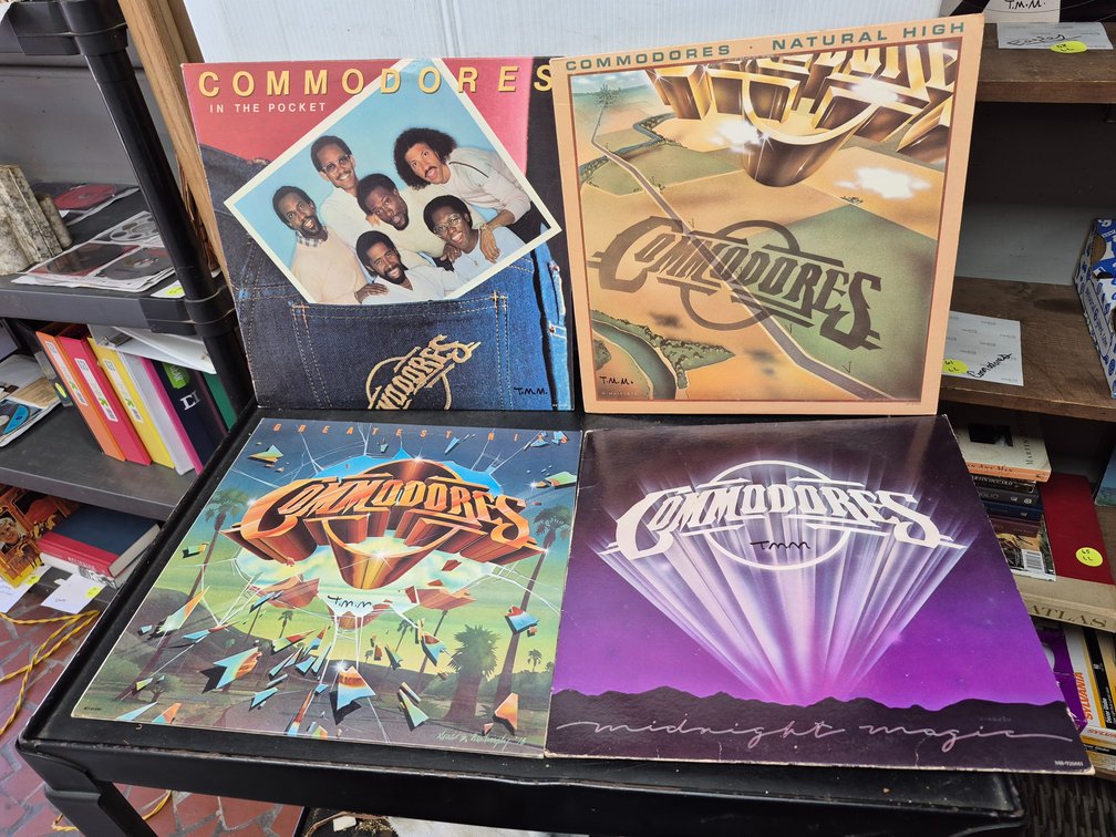 (4) Commodores vinyl LP record albums