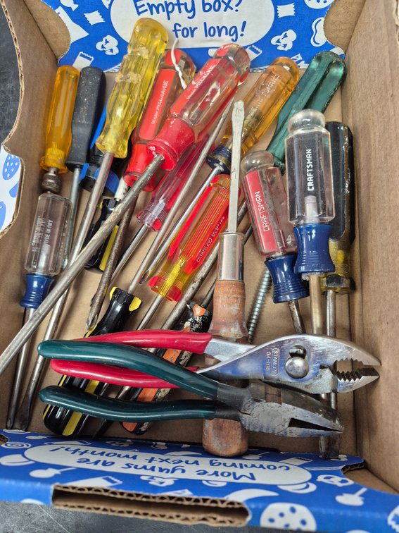 Screwdrivers and pliers