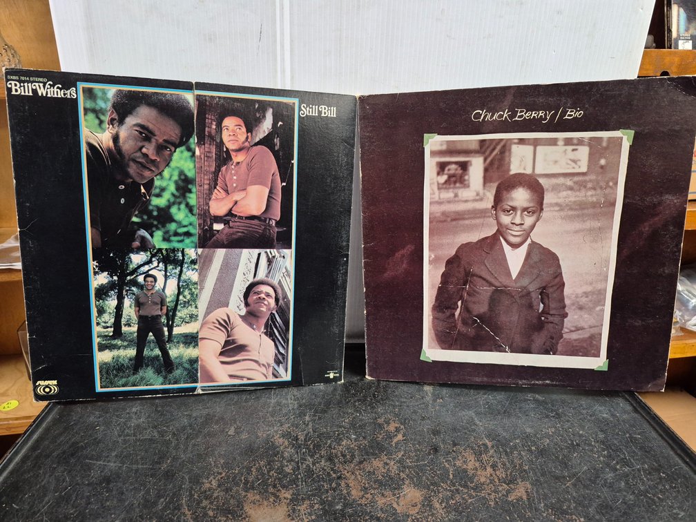 Chuck Berry and Bill Withers vinyl LP record albums