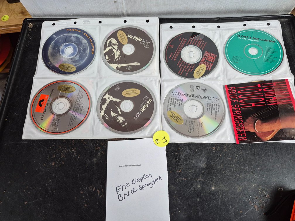 Eric Clapton, Bruce Springsteen+ music cds