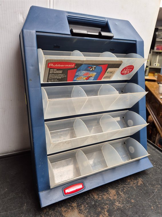 Rubbermaid drop bin organizer