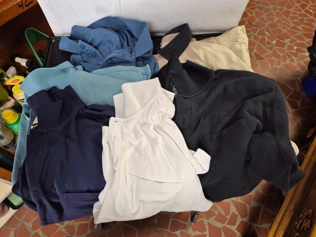 (6) LL Bean XXL Tall polo shirts