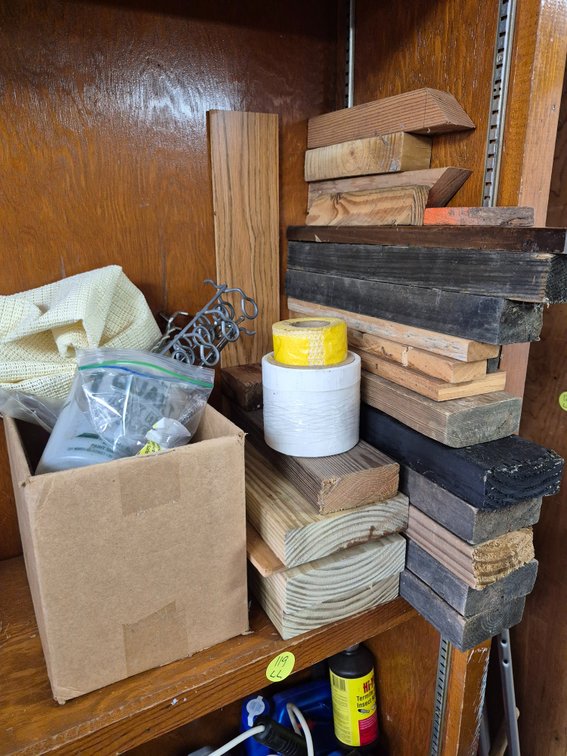 Scrap wood, pegboard hangers++