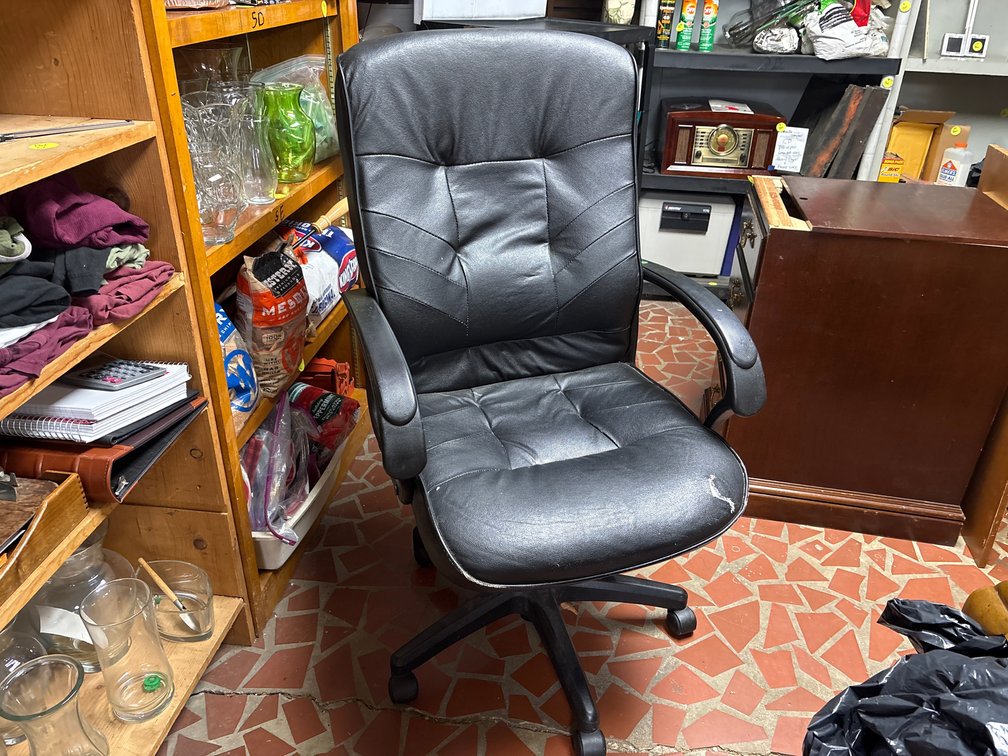 well worn office chair