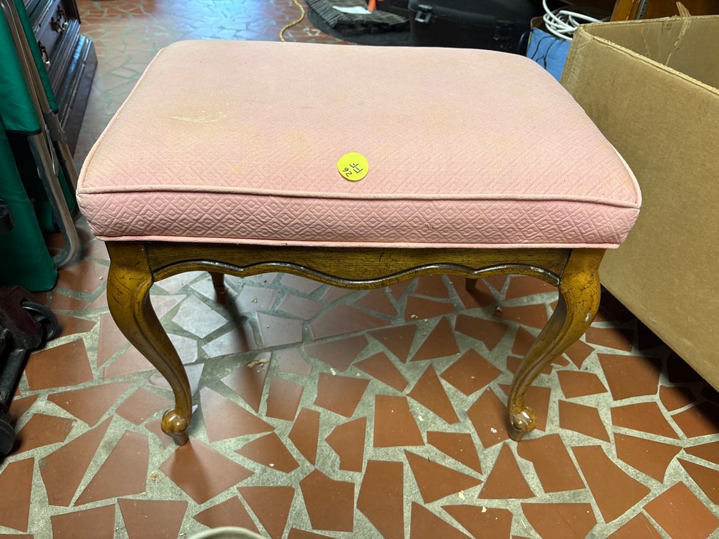 Vintage upholstered foot stool