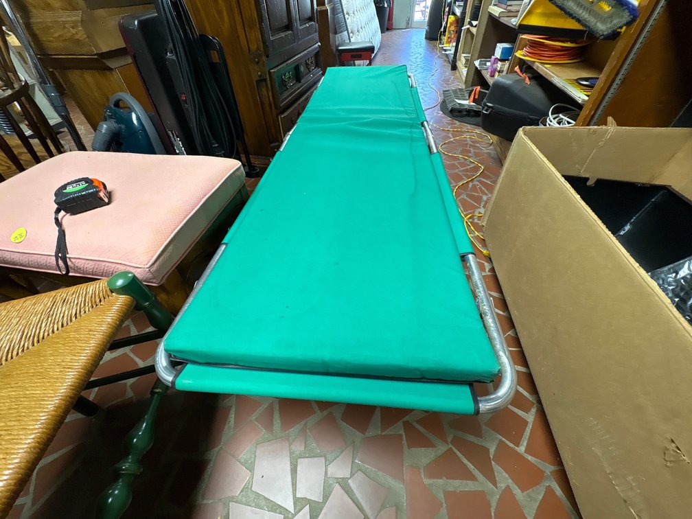 80” long aluminum frame folding cot