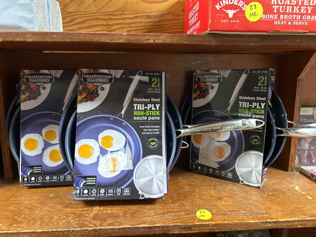 (3) Sets Stainless Steel Tri-Ply Non-Stick Pans