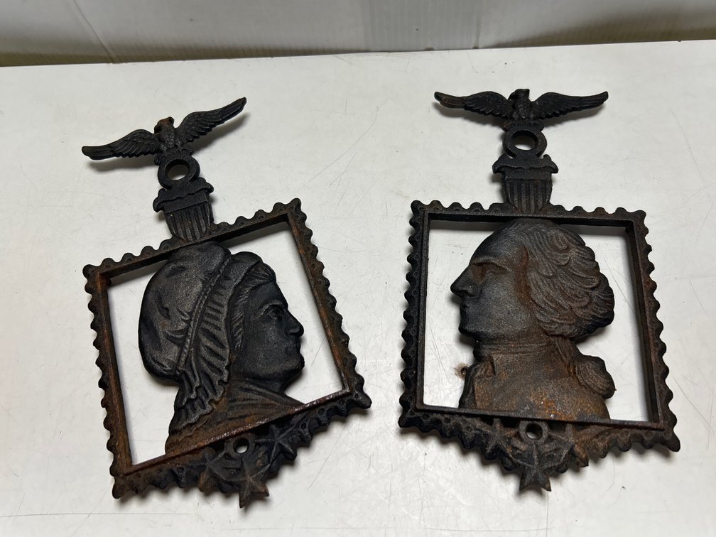 George Washingon & Martha Washington Trivets