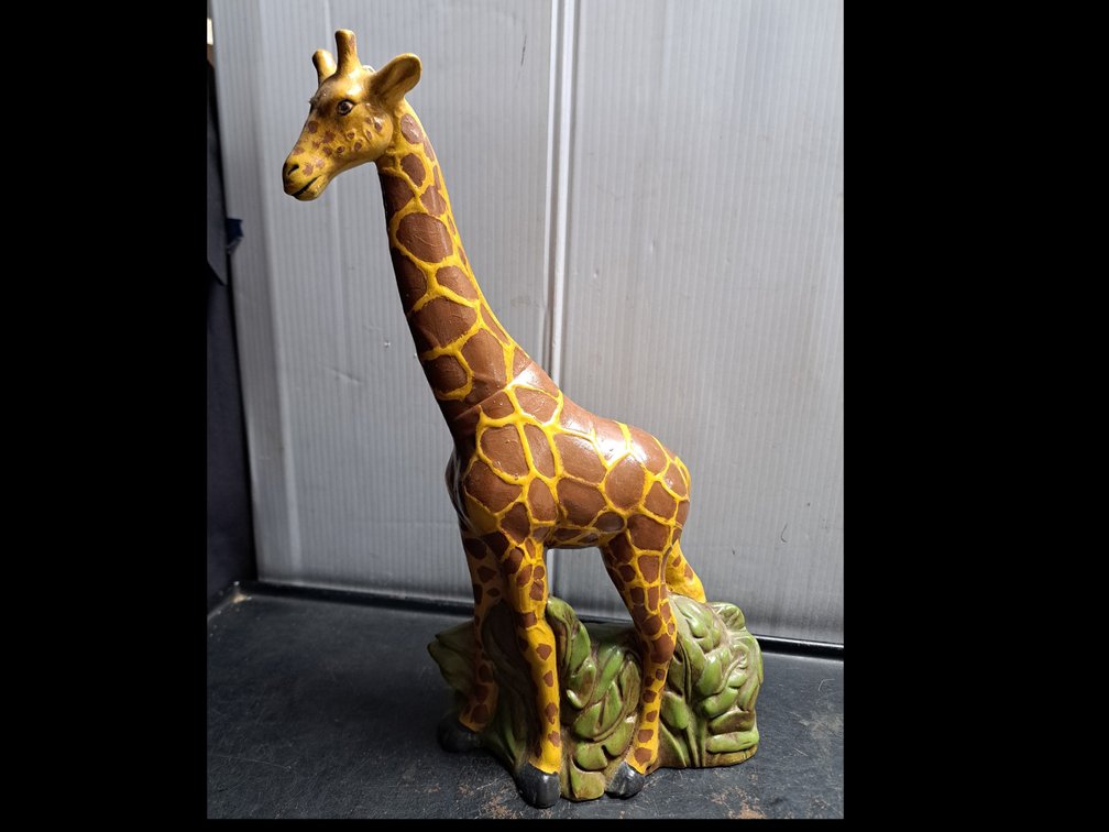 Vintage Hand-Painted Ceramic Giraffe Figurine