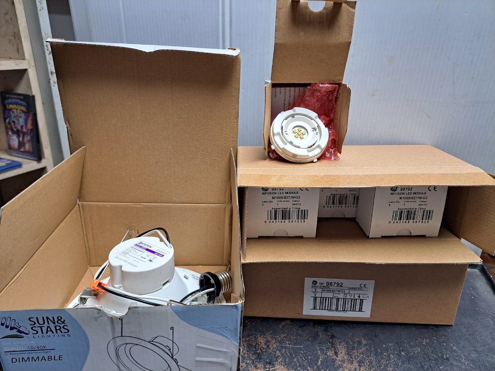 (12) GE Infusion LED Modules/LED Recessed Light Trim