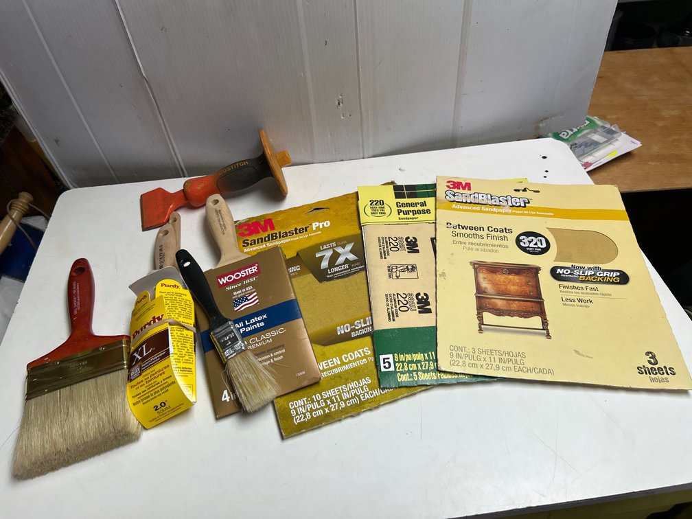 Sand Paper, Paint Brushes