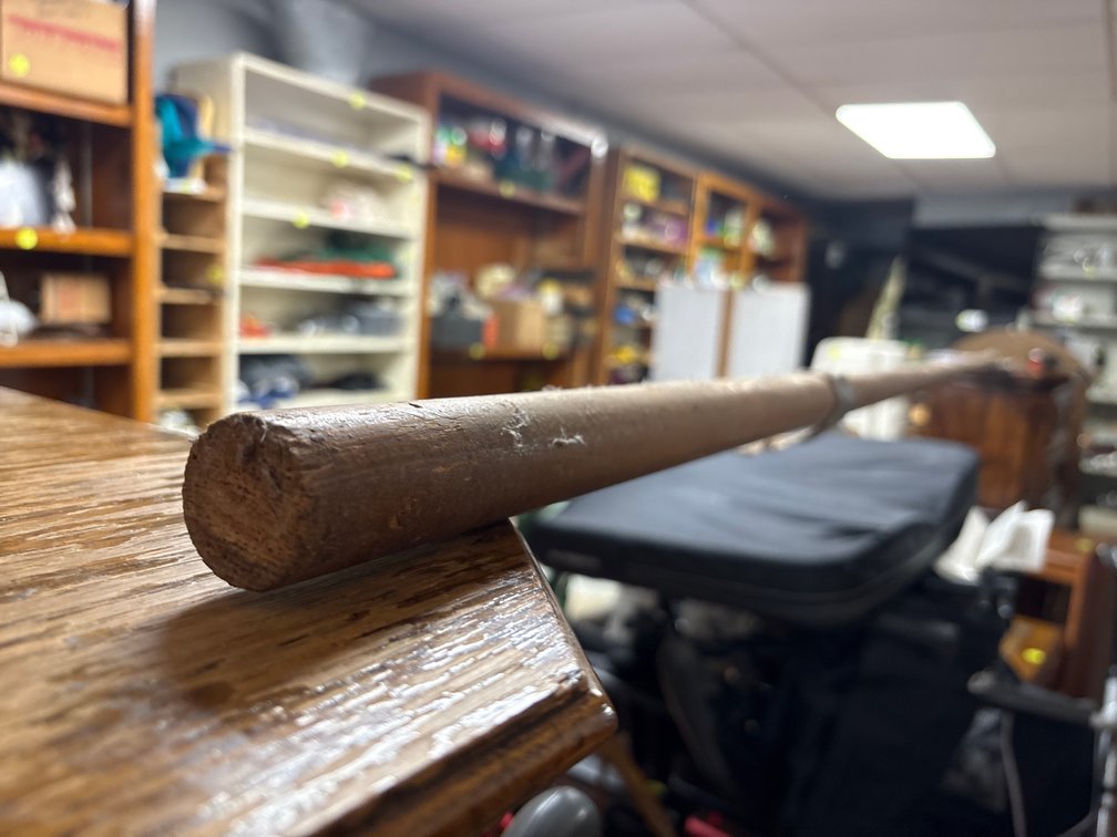 122” wood closet rod with holders