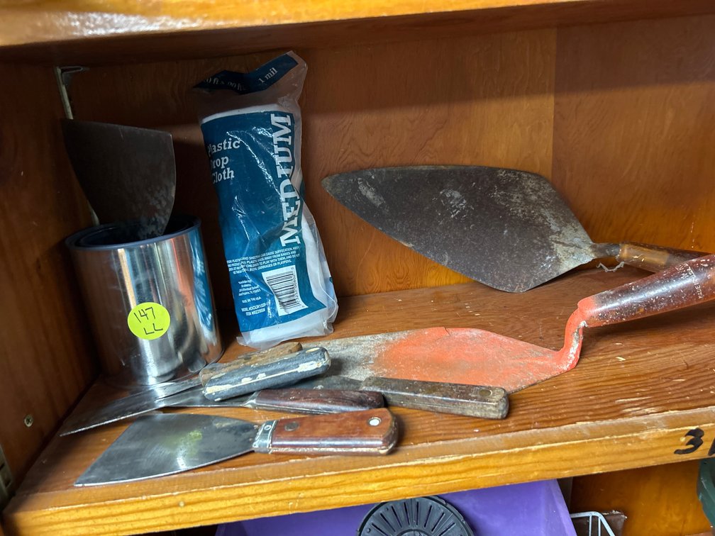 Trowels, Putty Knives, Drop Cloth