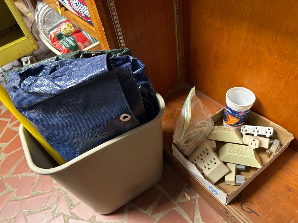 Tarps, Electrical Adapters+