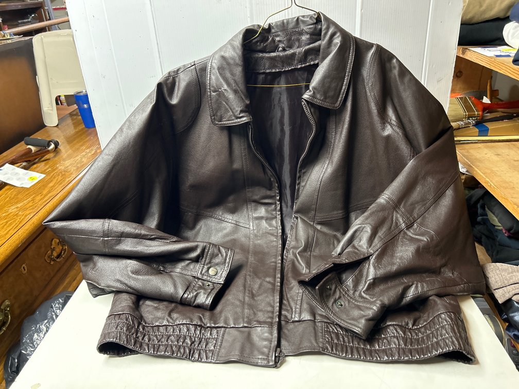 Brown Faux Leather Jacket