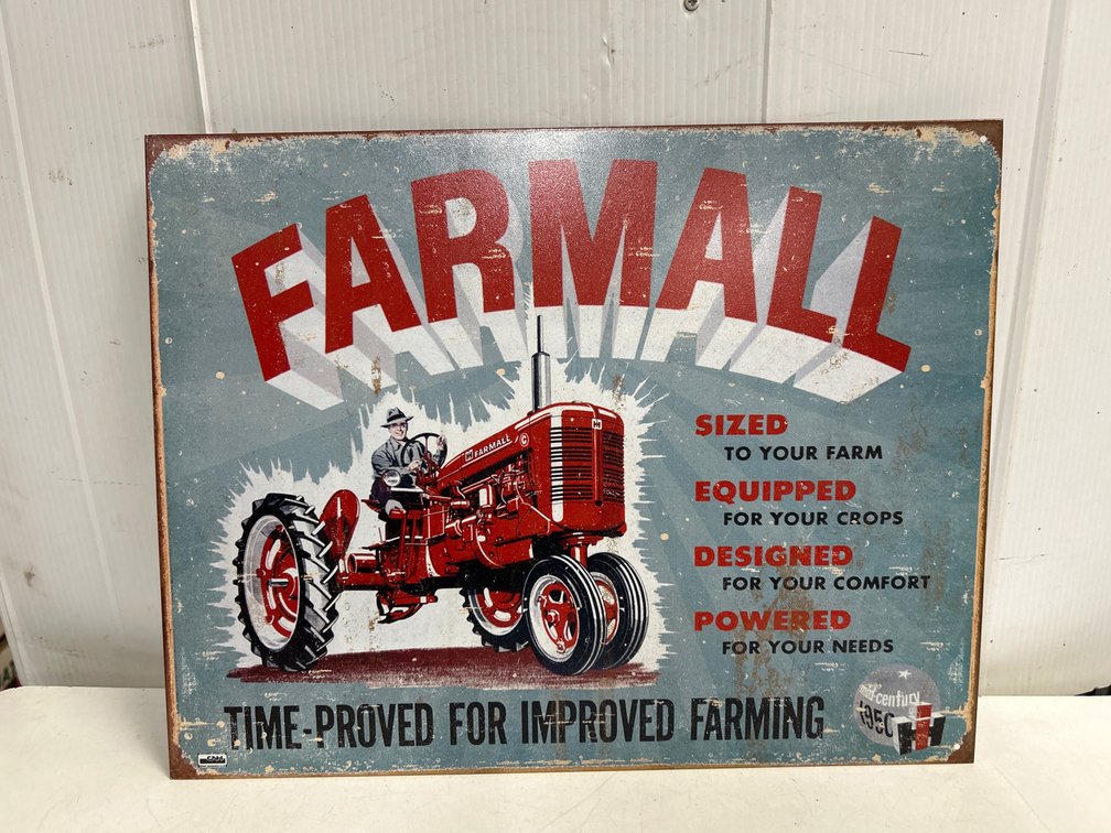 Metal Farmall Sign