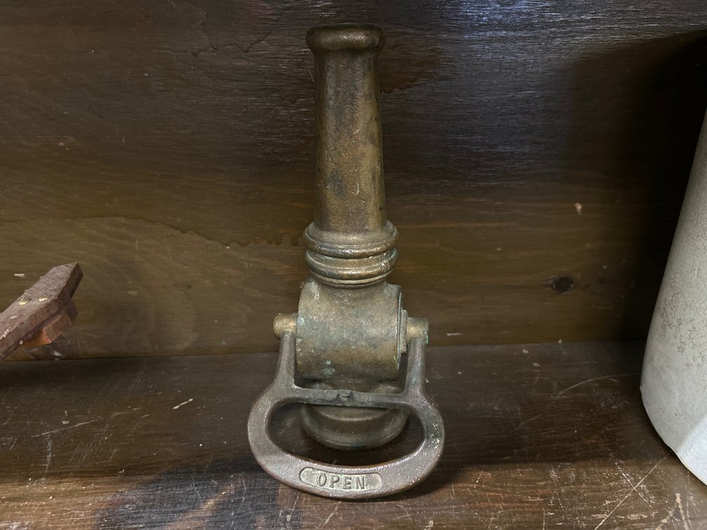 Vintage Brass Fire Hose Nozzle