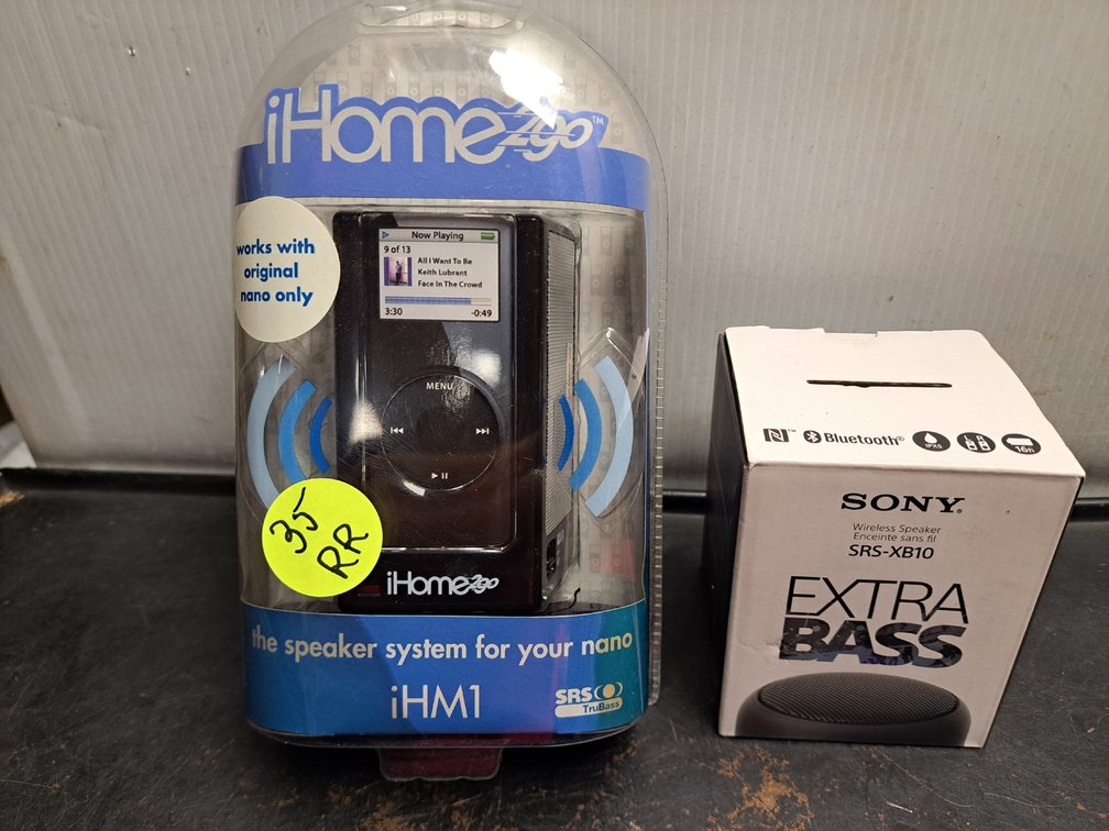 iHome iHM1B2 Personal Speaker System/Sony Extra Bass Speaker