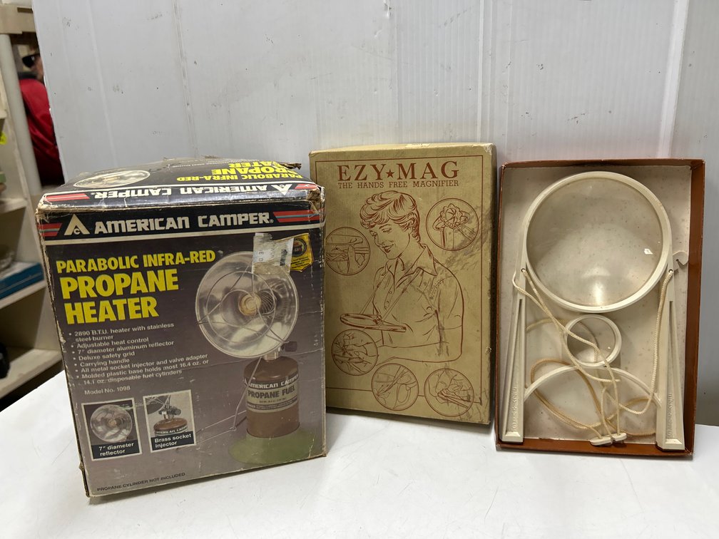 Ezy Mag Hands Free Magnifier, American Camper Propane Heater