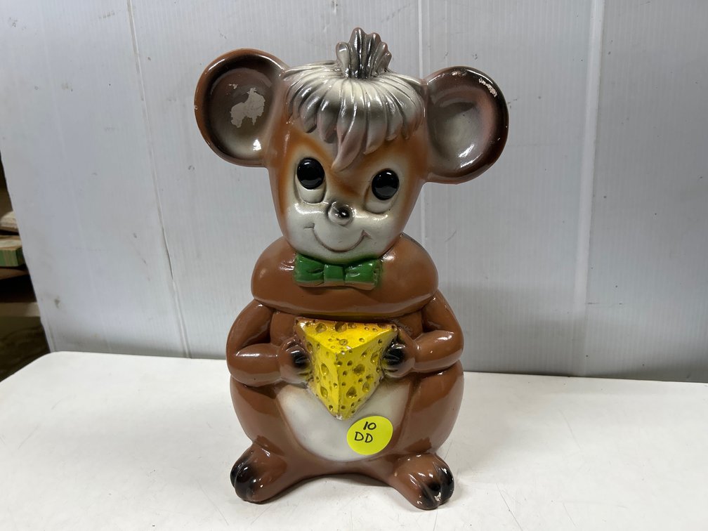 Vintage Mouse/Cheese Coin Bank