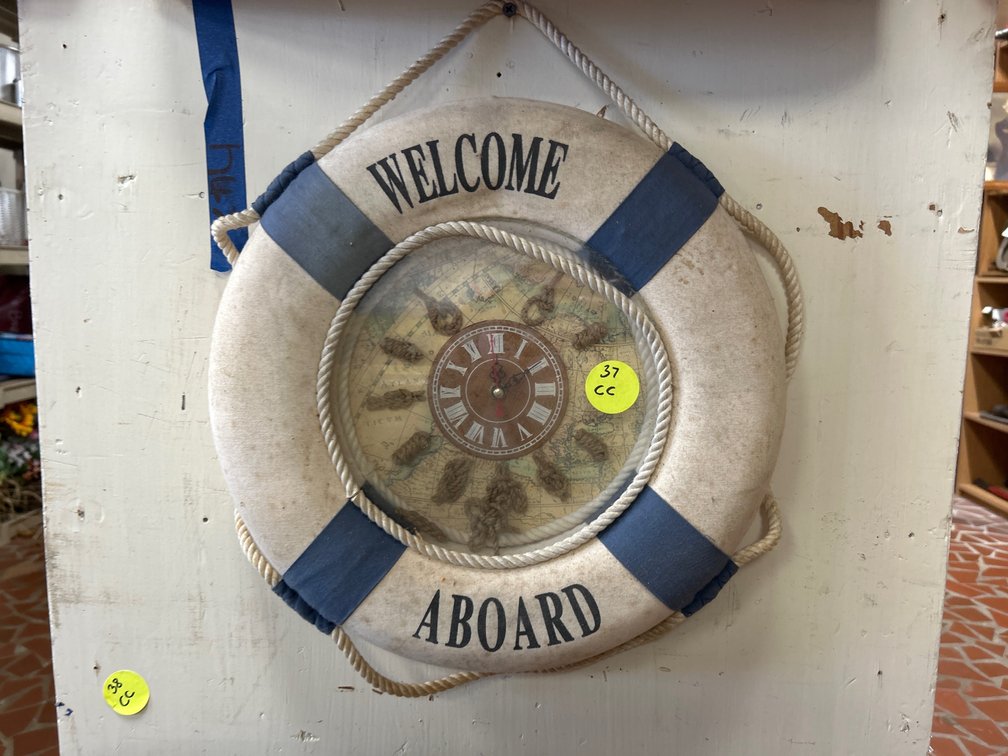 Welcome Aboard Clock