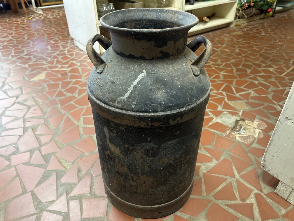 Large Metal Milk Jug
