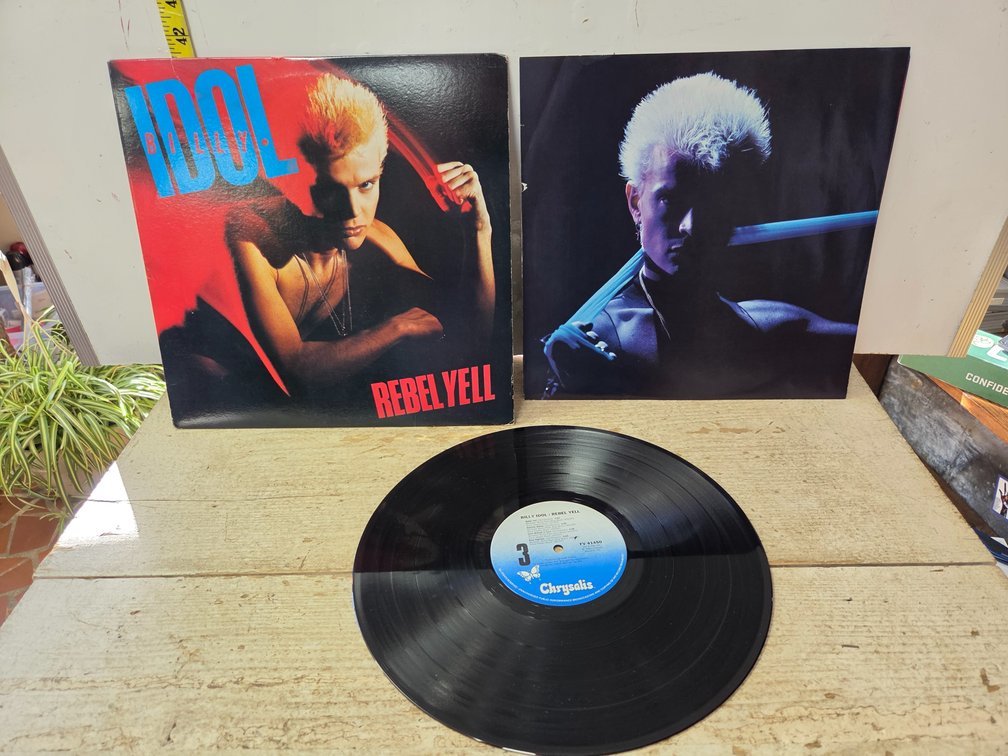 1983 Billy Idol "Rebel Yell" vinyl LP record