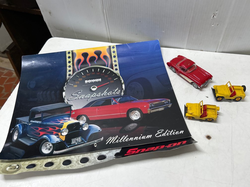 Matchbox No 72 Jeeps, Dinky 1955 Chevy Corvette+