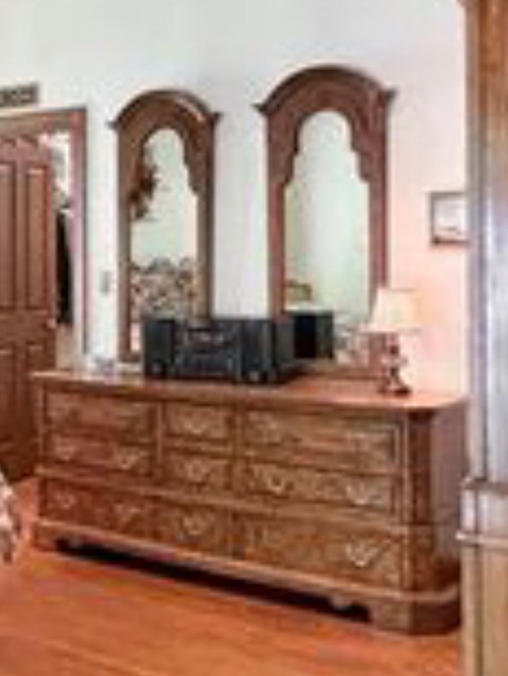 76” wide dresser with 2 mirrors