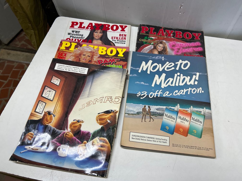 4 Playboy Magazines, 1 Penthouse Magazine