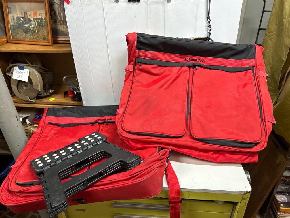 2 London Fog Travel Bags, Step Stool