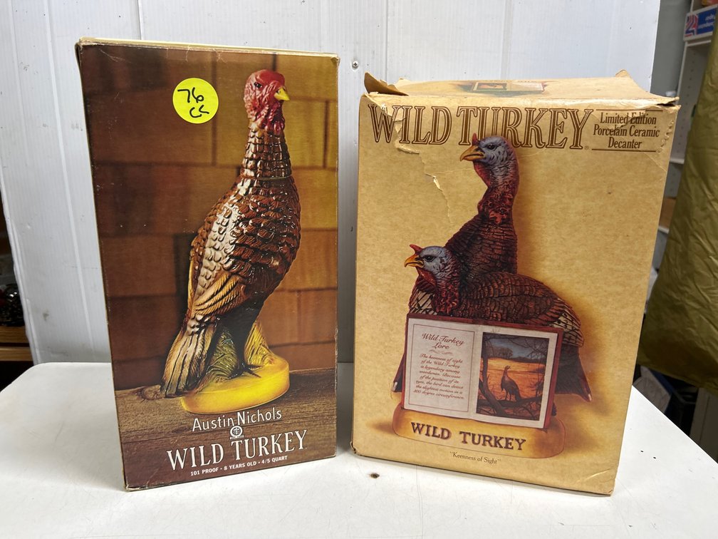 2 Wild Turkey Decanters