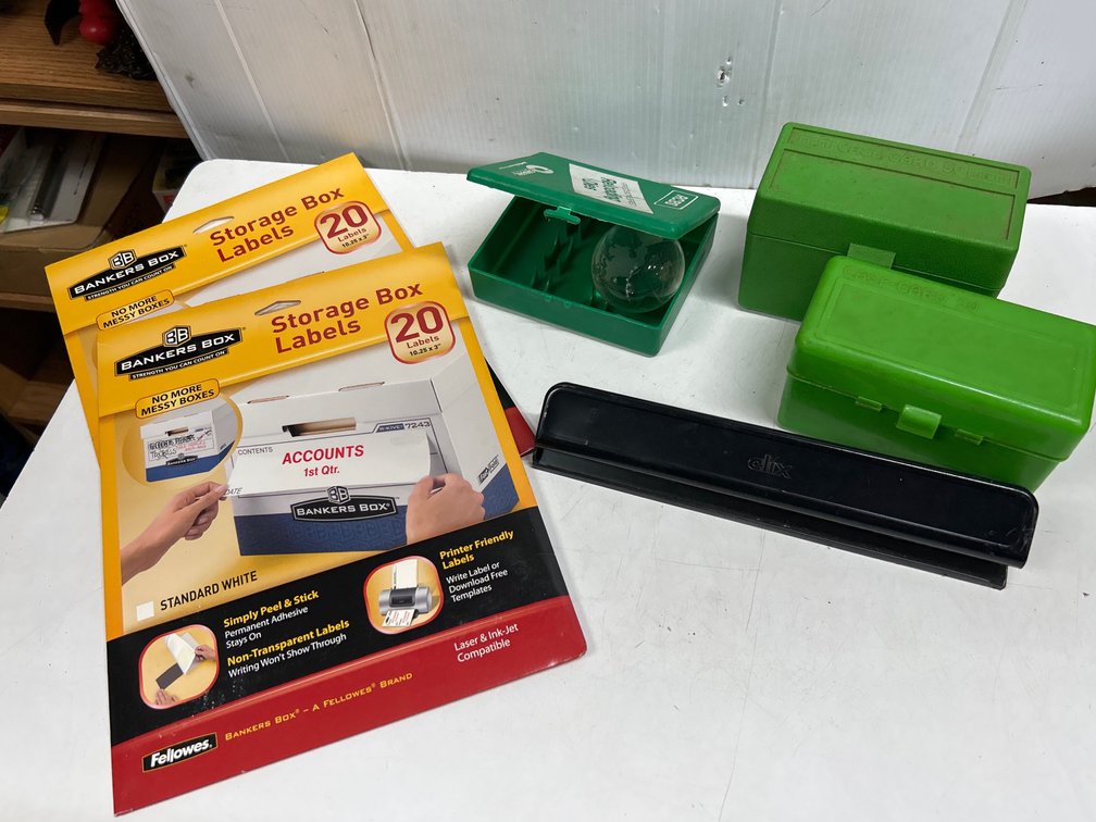 Storage Box Labels, Case-Gard Boxes, 3-Hole Puncher+