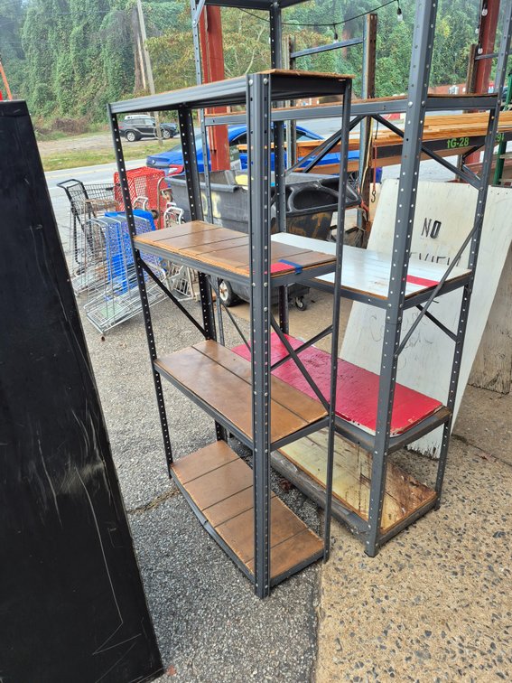 Metal garage shelf