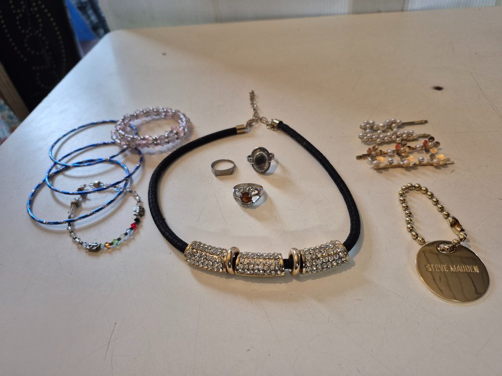 Variety of costume jewelry