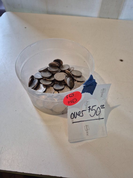 Over $50 in unsorted quarters