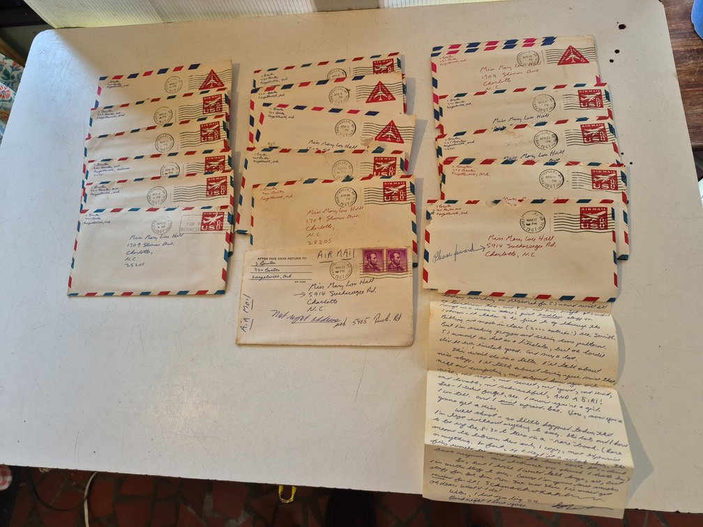 Vtg 1967 hand written letter and envelopes with stamps