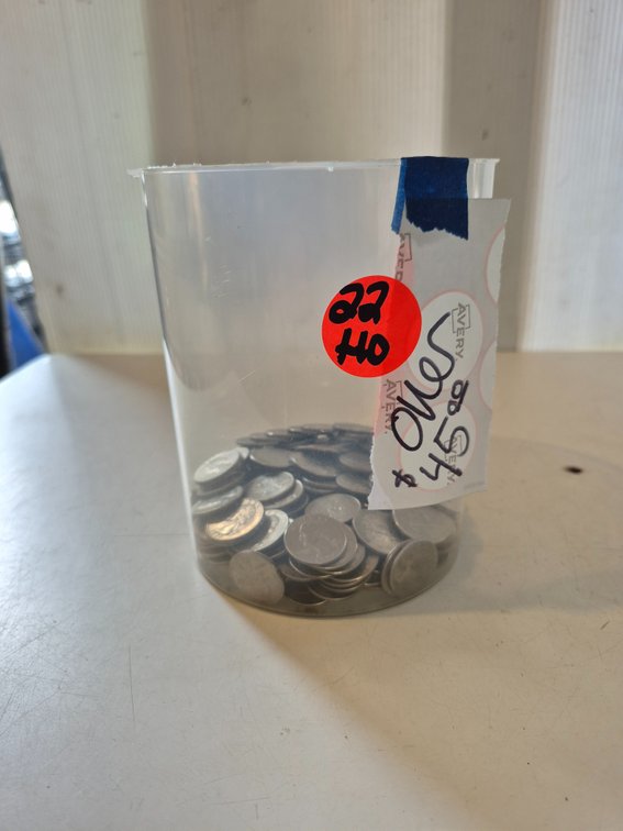 Over $45 in unsorted quarters